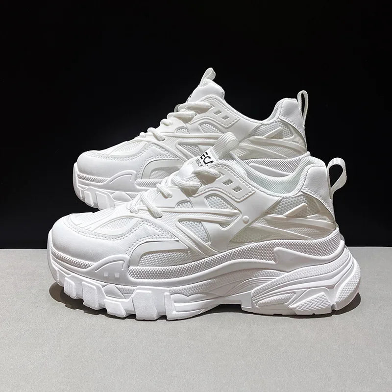 Versatile Thick soled Dad Shoes for Girls New Student White Shoes