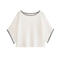 Fashion Casual Color Block Embroidery Knitted Sweater