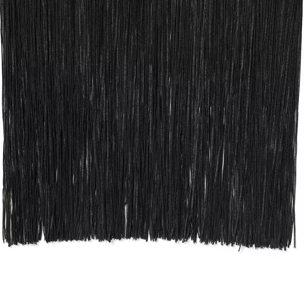 Women's Elegant Classic Strapless Shoulder-Baring Elastic Fringe Dress