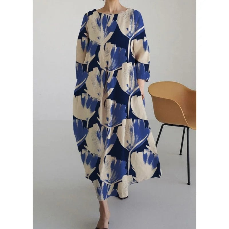 3D printing imitation cotton craft casual fashion women's dress