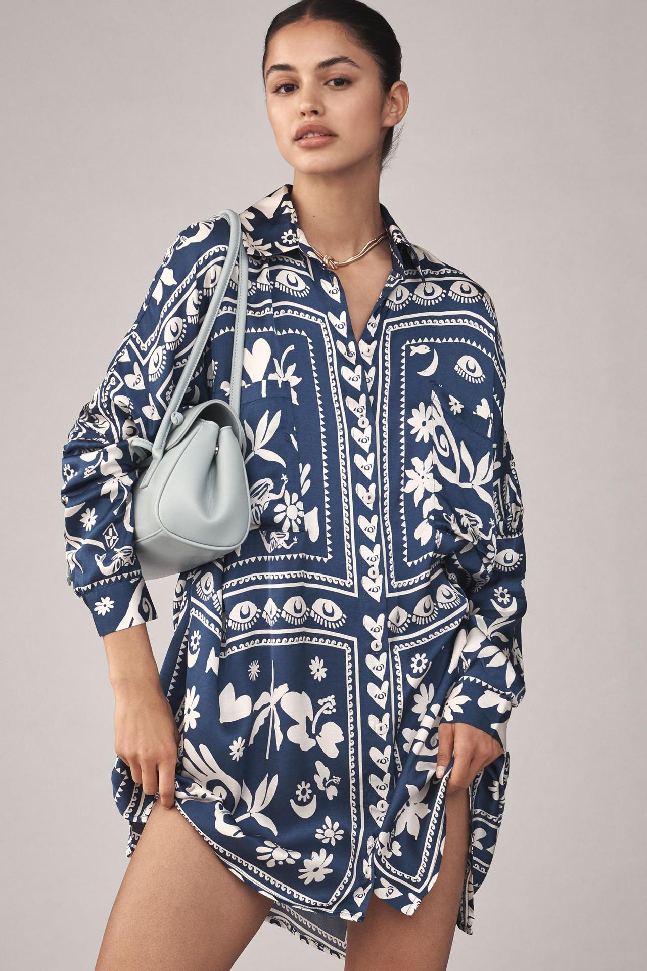 Graffiti cardigan long sleeved casual fashion printed shirt skirt for women