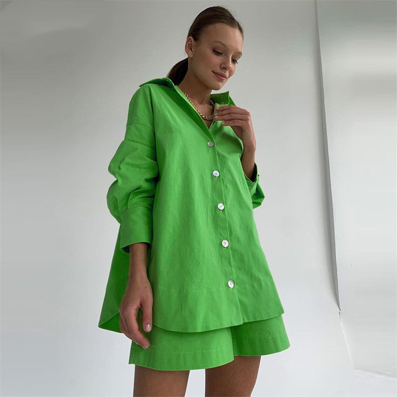 Ensemble veste & short femme - Col revers, style casual chic