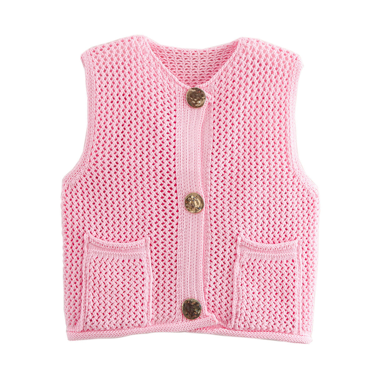 Women's streetwear fashion crochet hollow vest