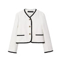 Women's Fashion Casual Small Xiangfeng Embroidered Edge Fleece Jacket
