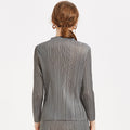 Simple classic style pleated women's long-sleeved tops women's spring stand-up collar long-sleeved tops T-shirt
