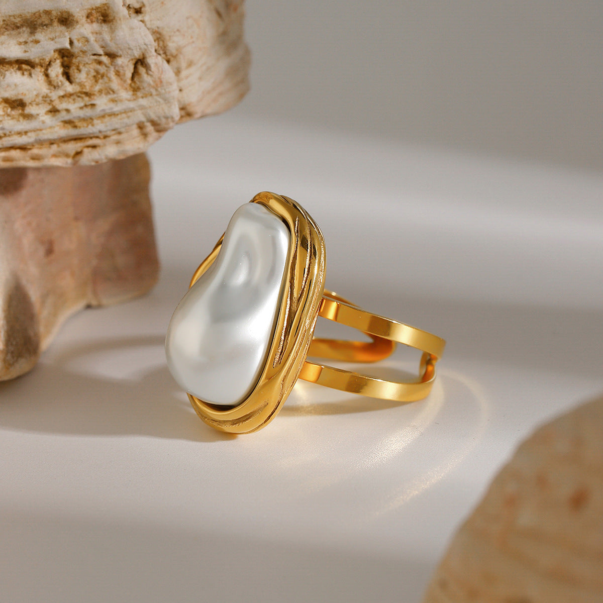 Stainless steel open ring for women's fashion ring