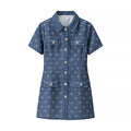 Women's Fashion Casual Bow Short Sleeve Dress