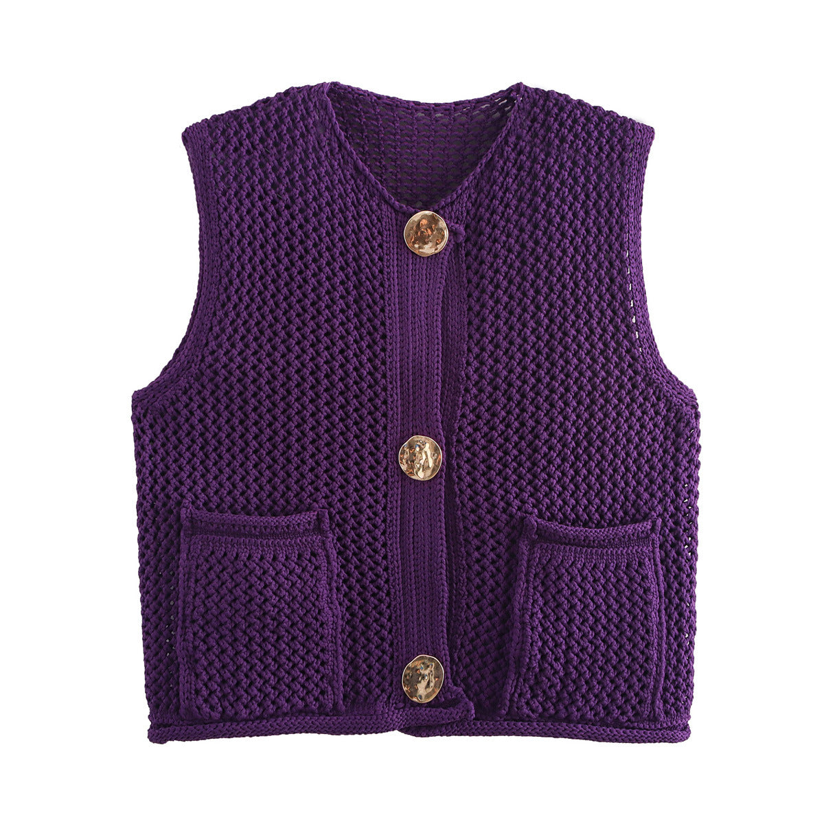 Women's streetwear fashion crochet hollow vest