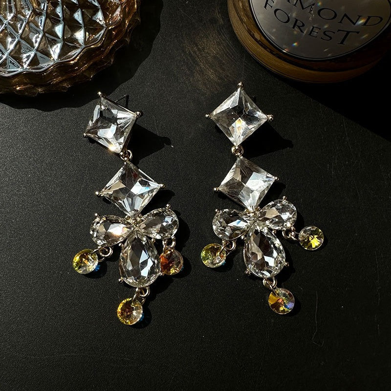 Fashion alloy diamond earrings for women