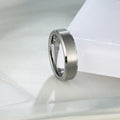 Simple Men's Silver Tungsten Steel Ring Stainless Steel Ring Tail Ring Geometric Solid Color Ring