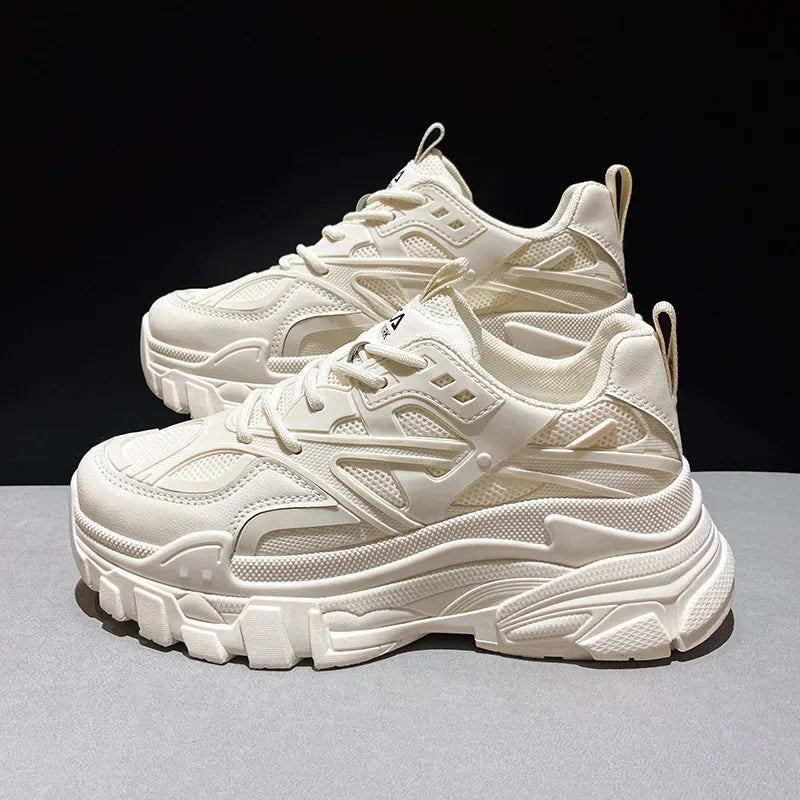 Versatile Thick soled Dad Shoes for Girls New Student White Shoes