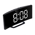 Fashion Curved Screen Clock Electronic Clock Large Screen LED Mirror Clock Silent Alarm Clock