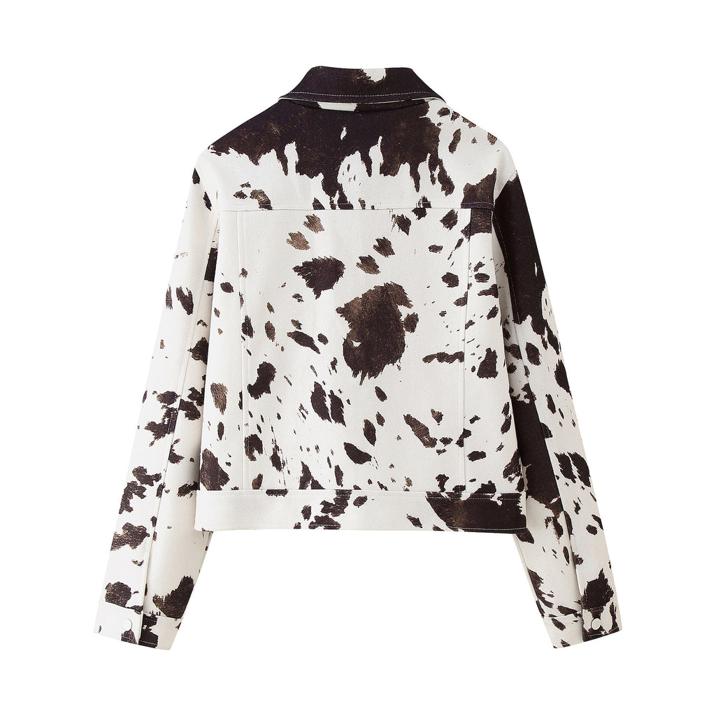 Women's Fashion Casual Animal Print Jacket