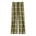 Women's Fashion Casual Linen Plaid Trousers