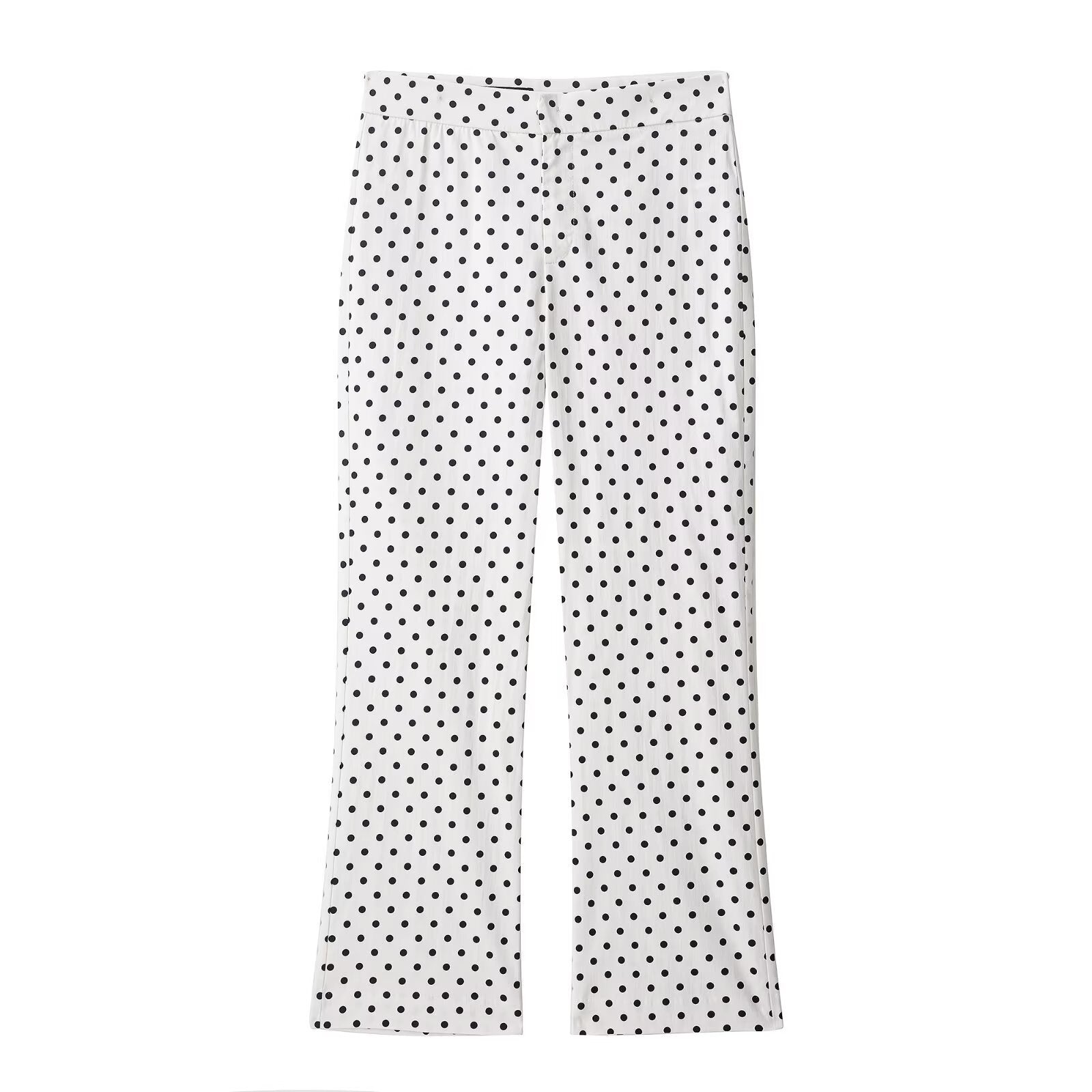 Women's Fashion Casual Polka Dot Mini Flare Pants