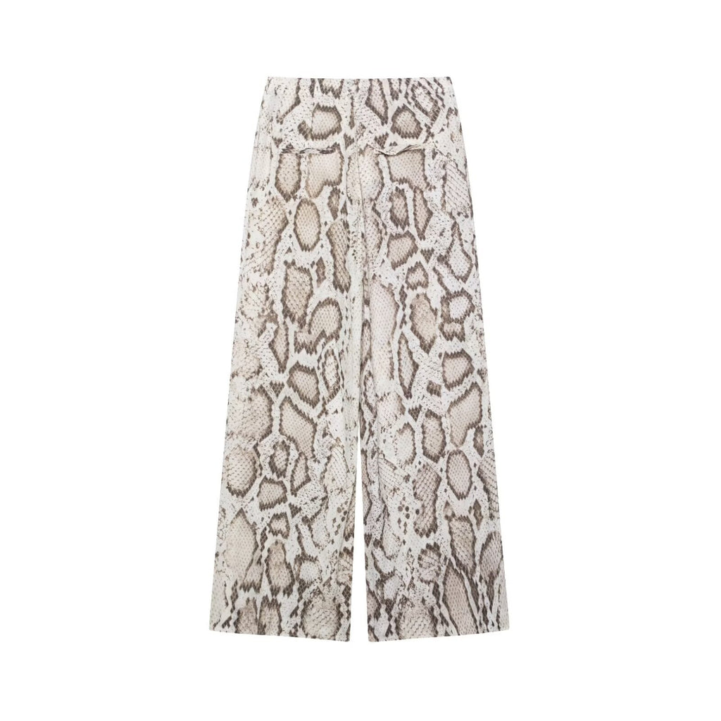 Summer New  Style Women's Fashion Casual Animal Print Shirt Pants