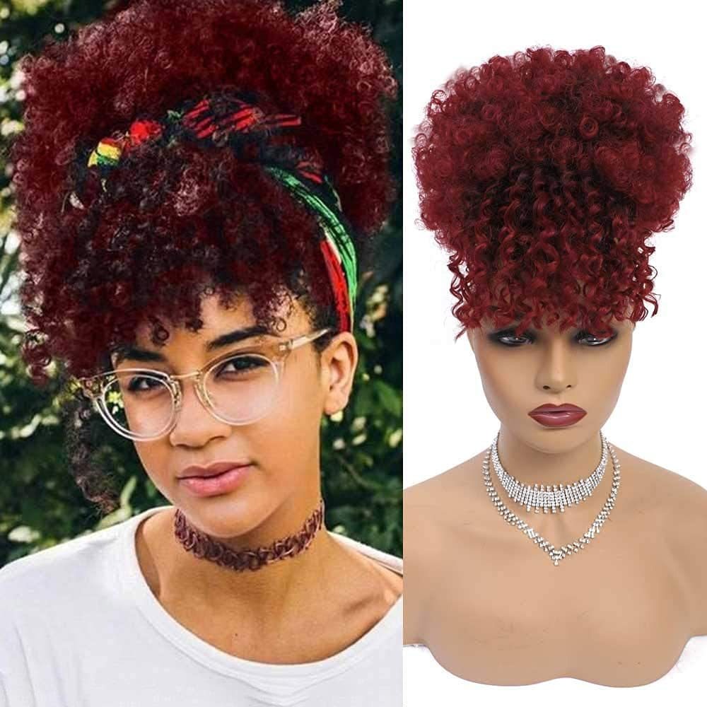 The Royal Puff – Curly Synthetic Updo Wig