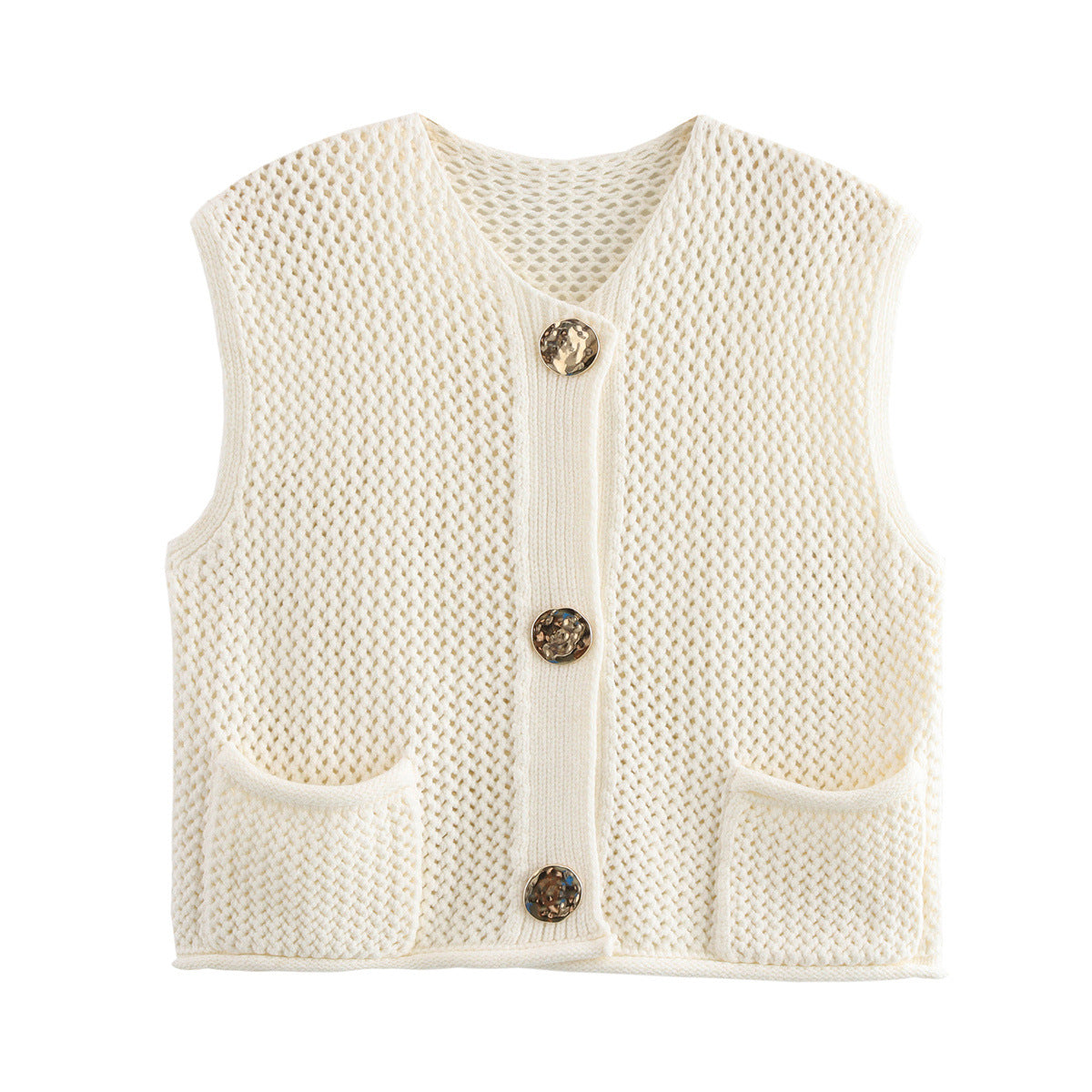Women's streetwear fashion crochet hollow vest