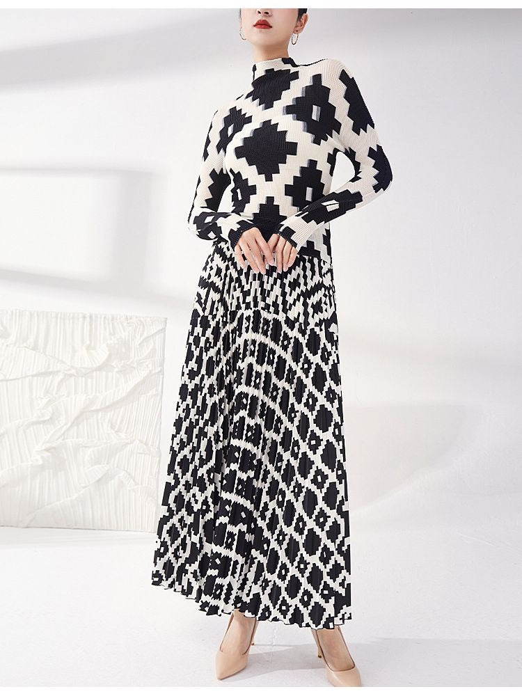 Spring Summer Casual Suit High Fashion Short Sleeves &Long Dress