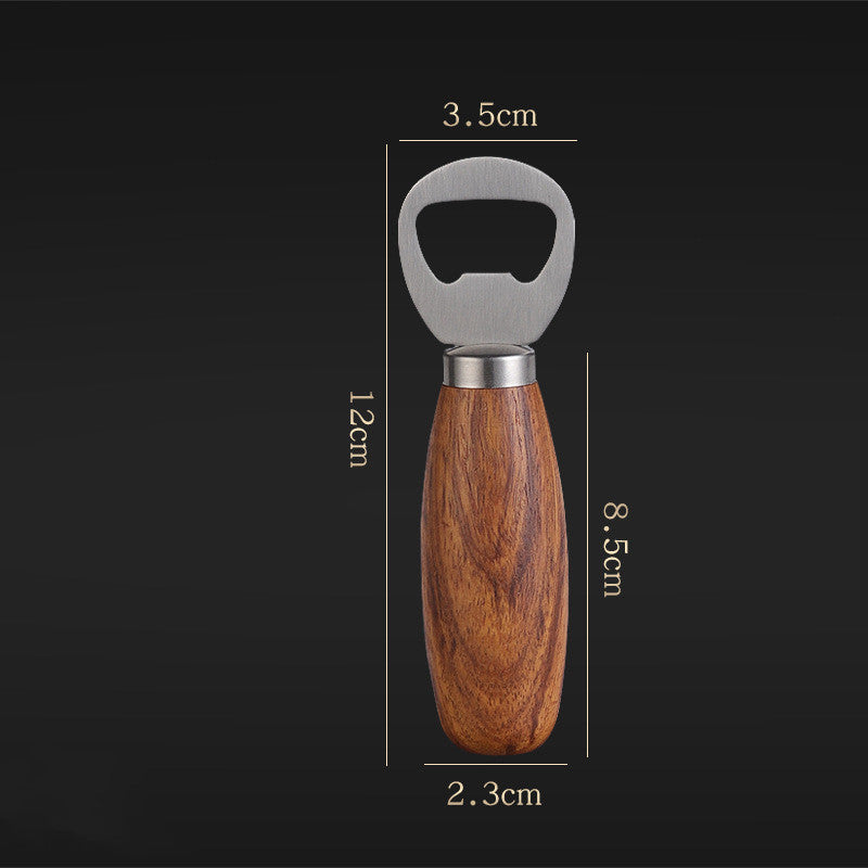 304 stainless steel beer bottle opener, household beer bottle opener, kitchen rosewood manual creative bottle opener