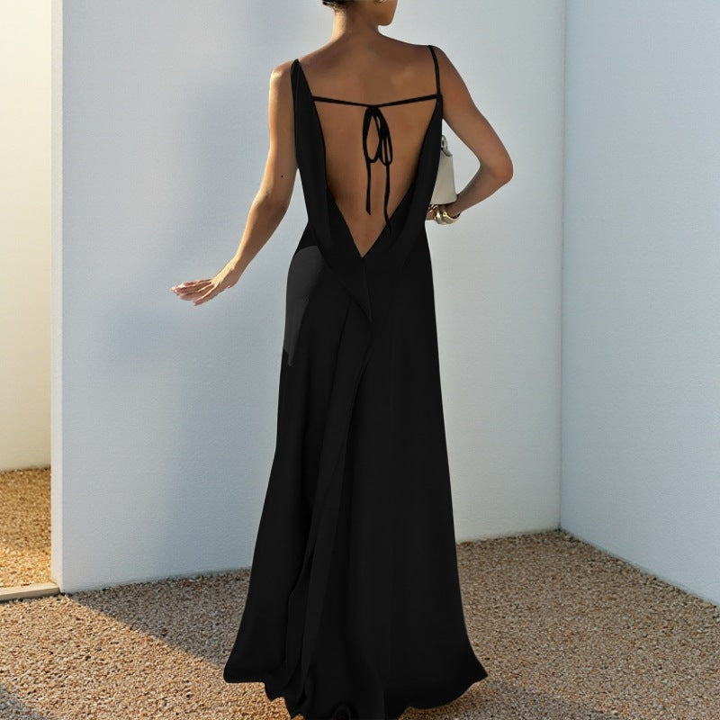 Casual camisole satin dress for women