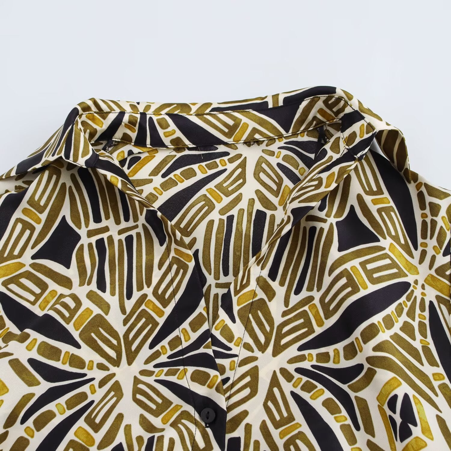 New Fashion Belt Printed Midi Dress