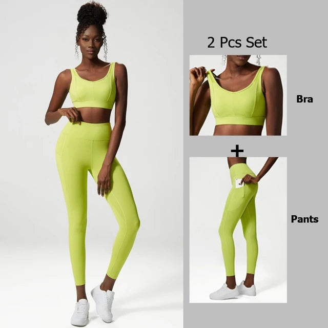 Large size fitness suit for women's quick drying exercise set