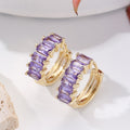 Fashion Gold Micro Set Zircon Earrings