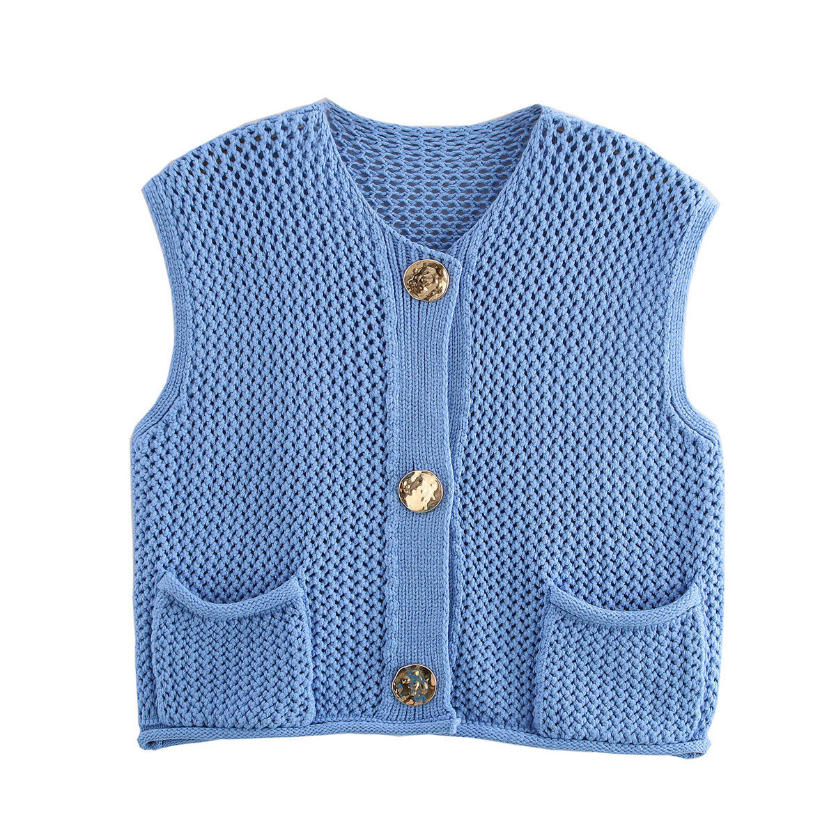 Women's streetwear fashion crochet hollow vest