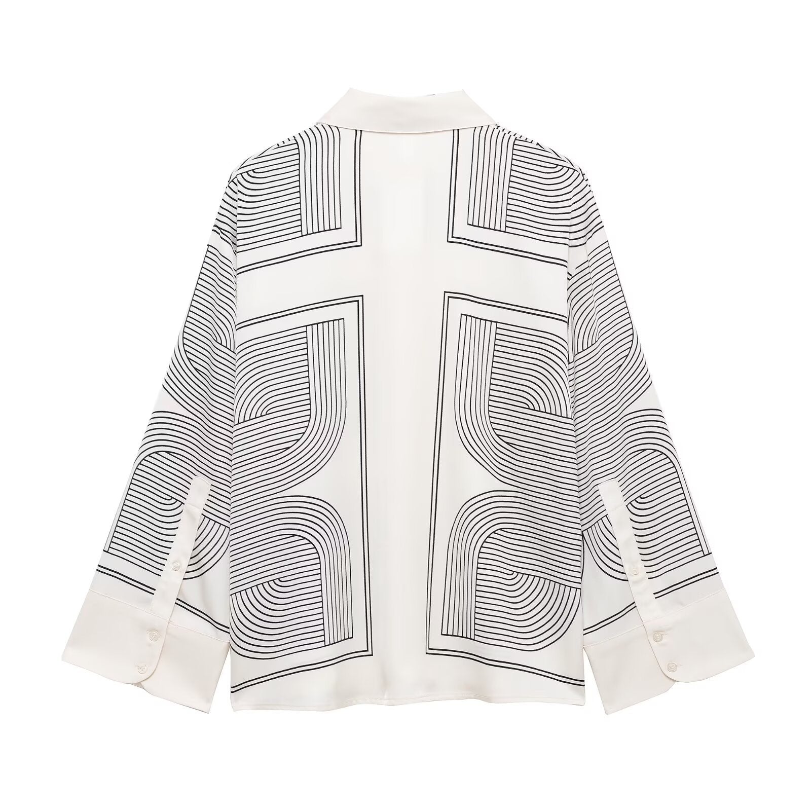 Fashion printed twill shirt+pants set