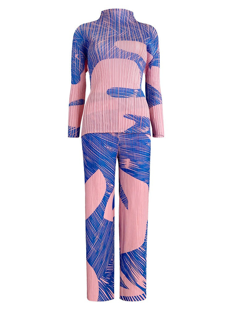 Autumn New Fashion Casual Set Women's Style Long sleeved Top Casual Pants Slim Fit Two piece Set Autumn Women