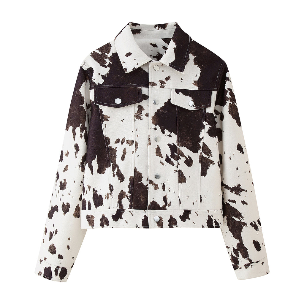 Women's Fashion Casual Animal Print Jacket