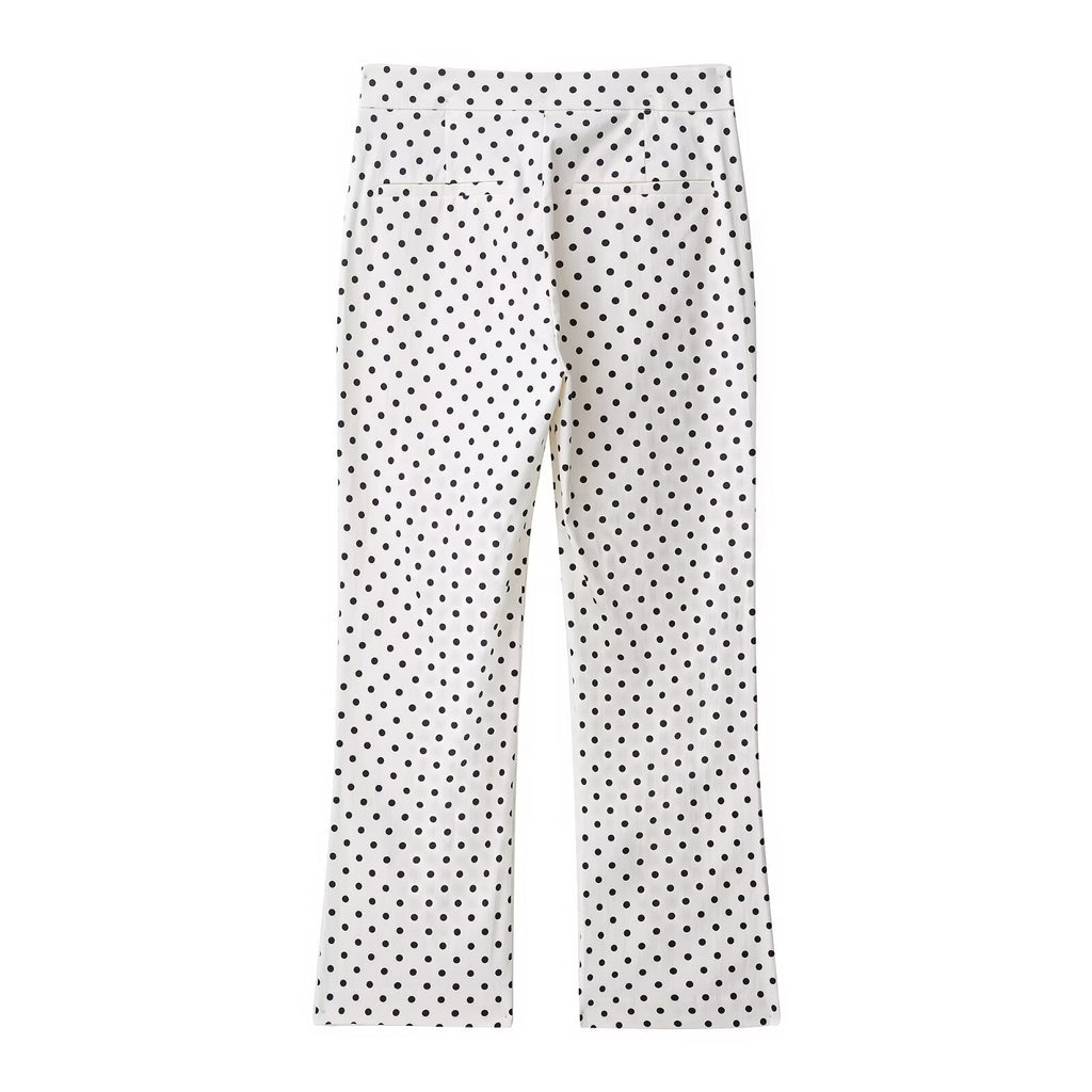 Women's Fashion Casual Polka Dot Mini Flare Pants