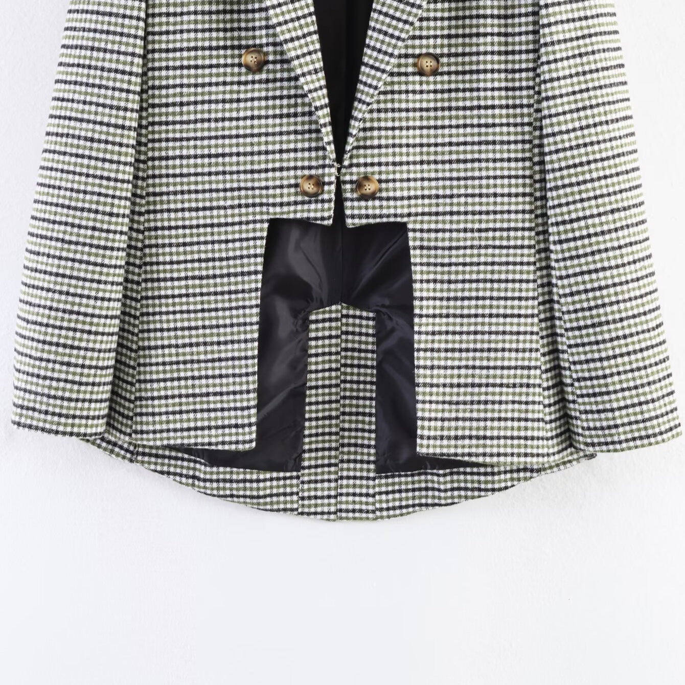 Casual asymmetrical checkered suit