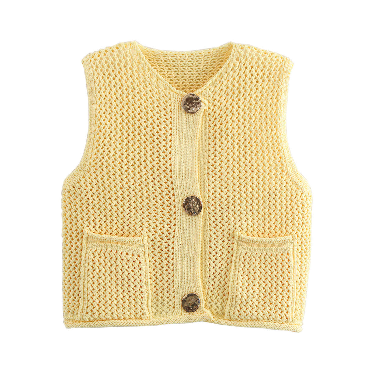 Women's streetwear fashion crochet hollow vest