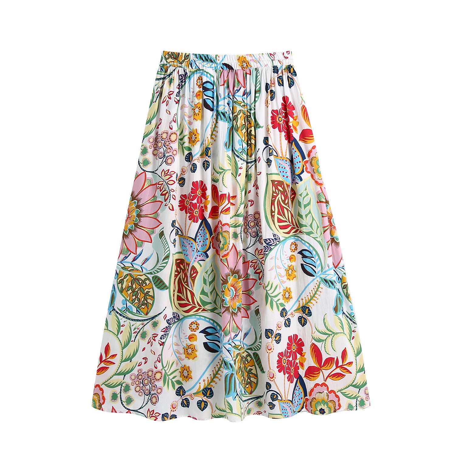Floral Print Midi Skirt for Women  Casual Fashion Dress