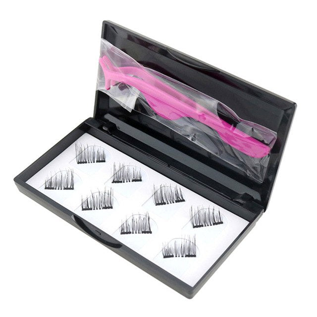 Trucco Ciglia Magnetica Magnetica Invisibile Ciglia make up 3D Visone Ciglia Finte Con Magnete Pinzetta Ciglia di Spessore Striscia Completa