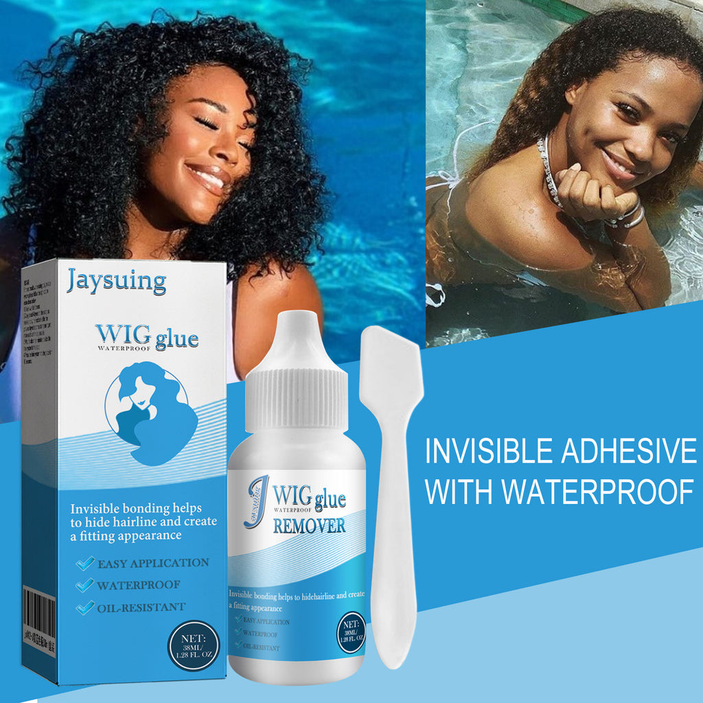 Jaysuing Traceless Wig Glue, Hair Curtain Glue Hair Extensions Lace Head Cover Does Not Hurt The Skin Invisible Glue Sticky