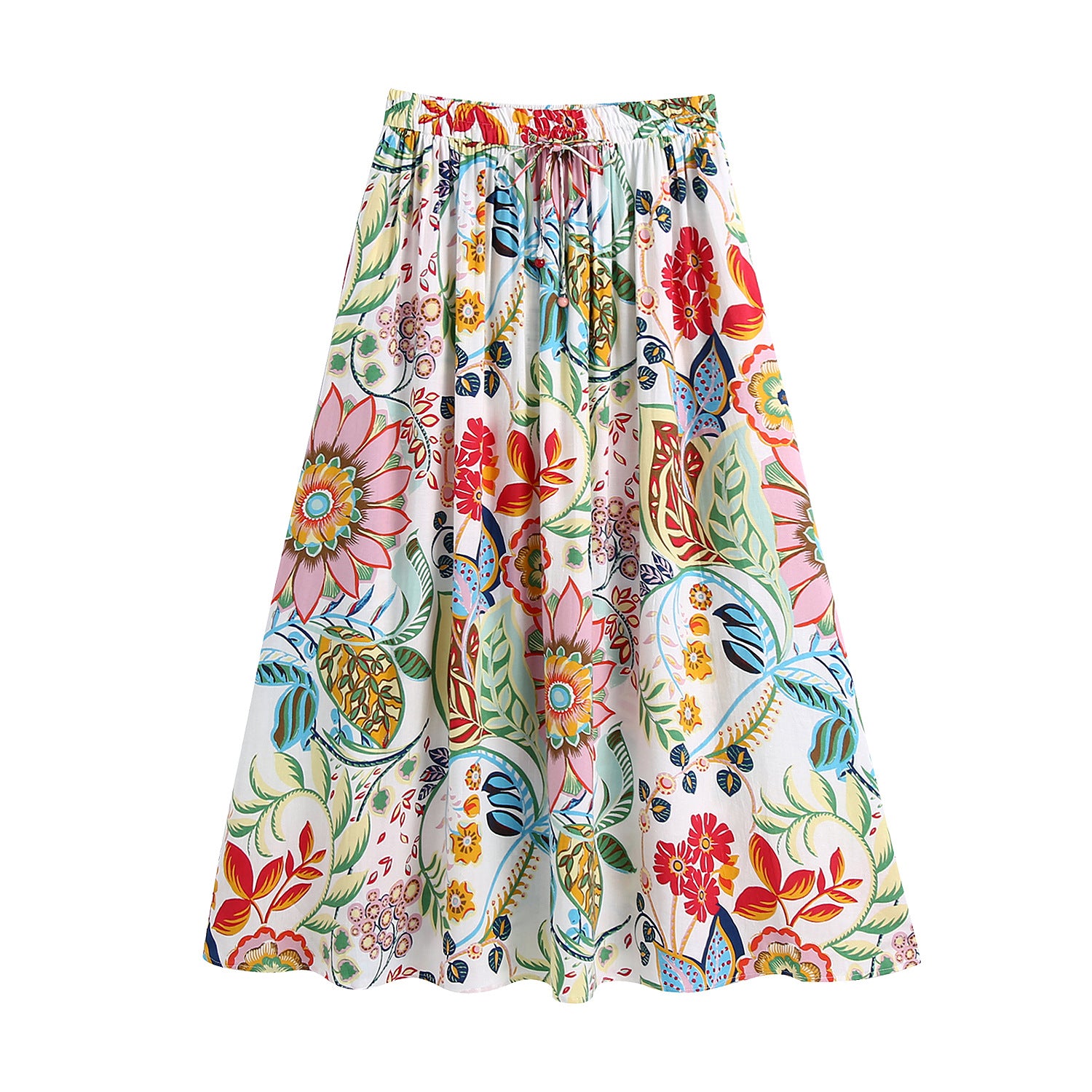 Floral Print Midi Skirt for Women  Casual Fashion Dress