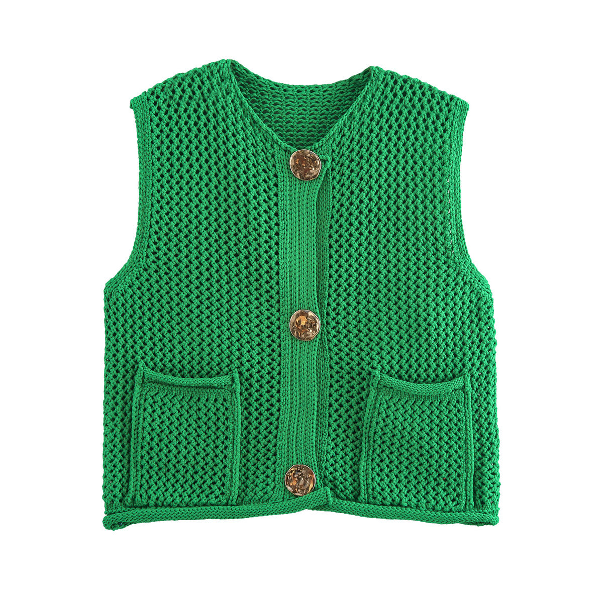 Women's streetwear fashion crochet hollow vest
