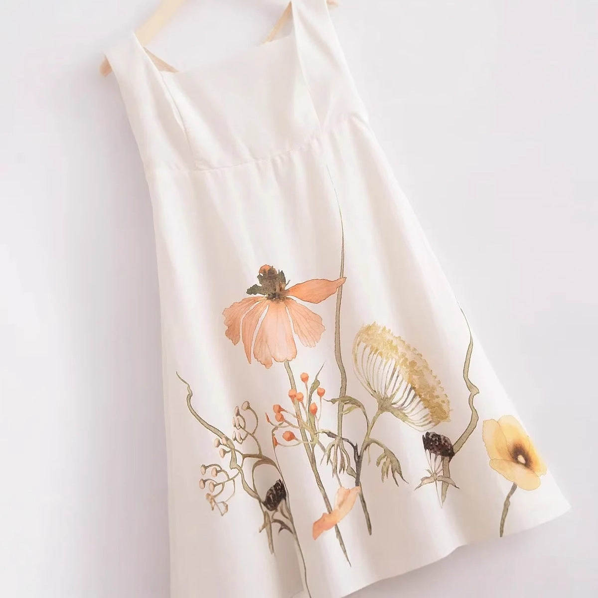 Elegant Fashion Strapless Printed Dress