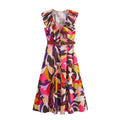 Women's Fashion Casual Printed Poplin Midi Dress