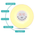 Sunrise Wake-Up Light LED Electronic Clock Bedside Lamp Atmosphere Scene Lamp Multi-Function Desk Lamp