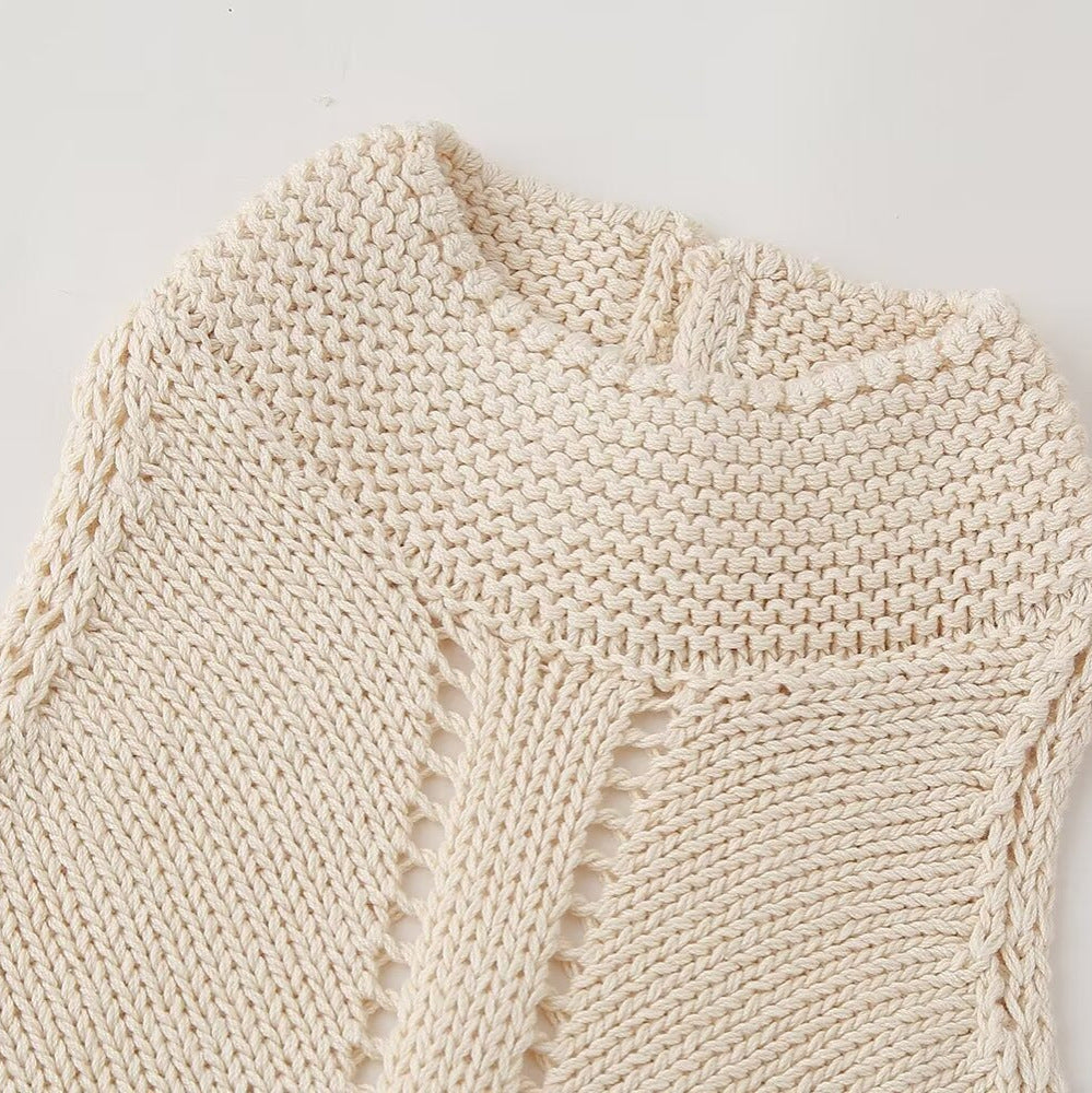 Women's Street Fashion Knitted Hanging Neck Top