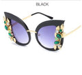 Diamond-encrusted personalized frame fashion sunglasses