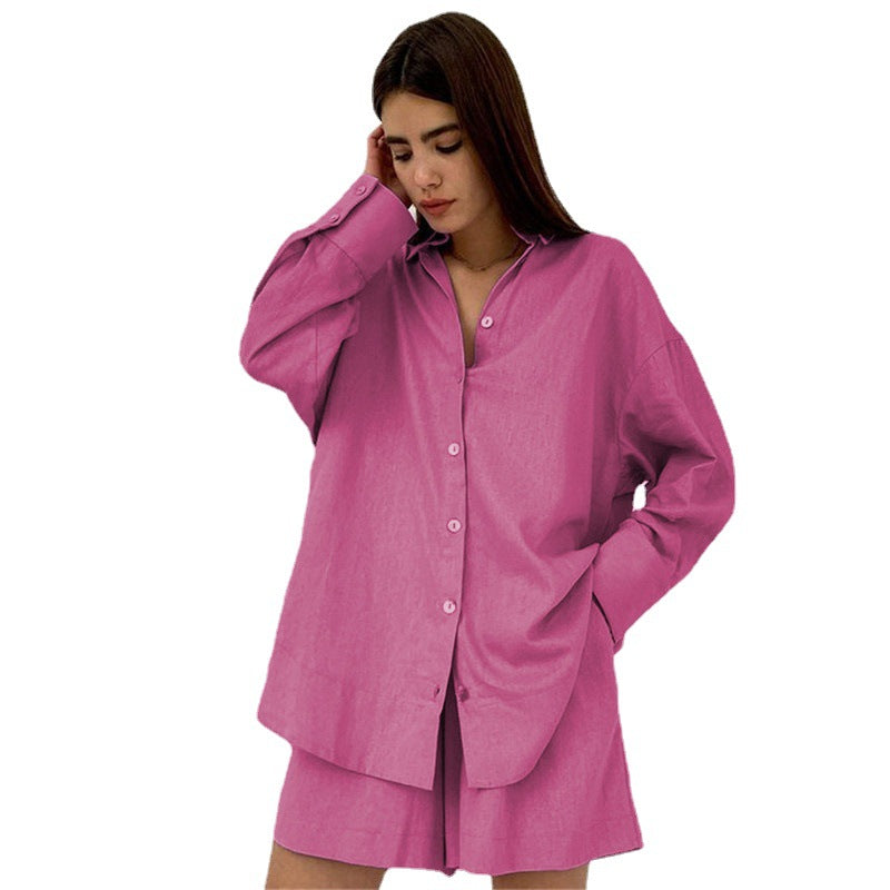 Ensemble veste & short femme - Col revers, style casual chic