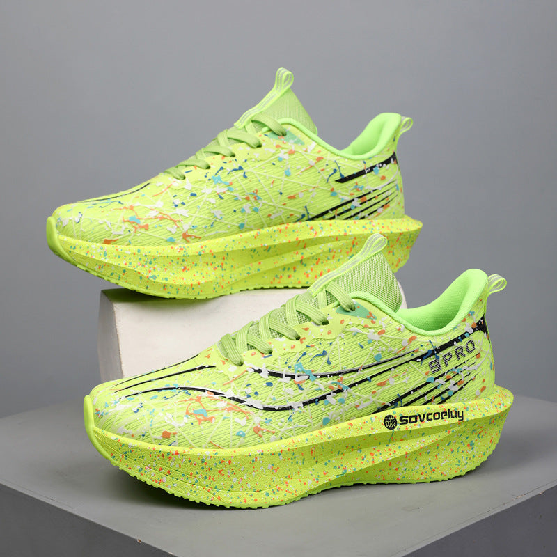 Självlysande Splatter-Print Casual Sneakers