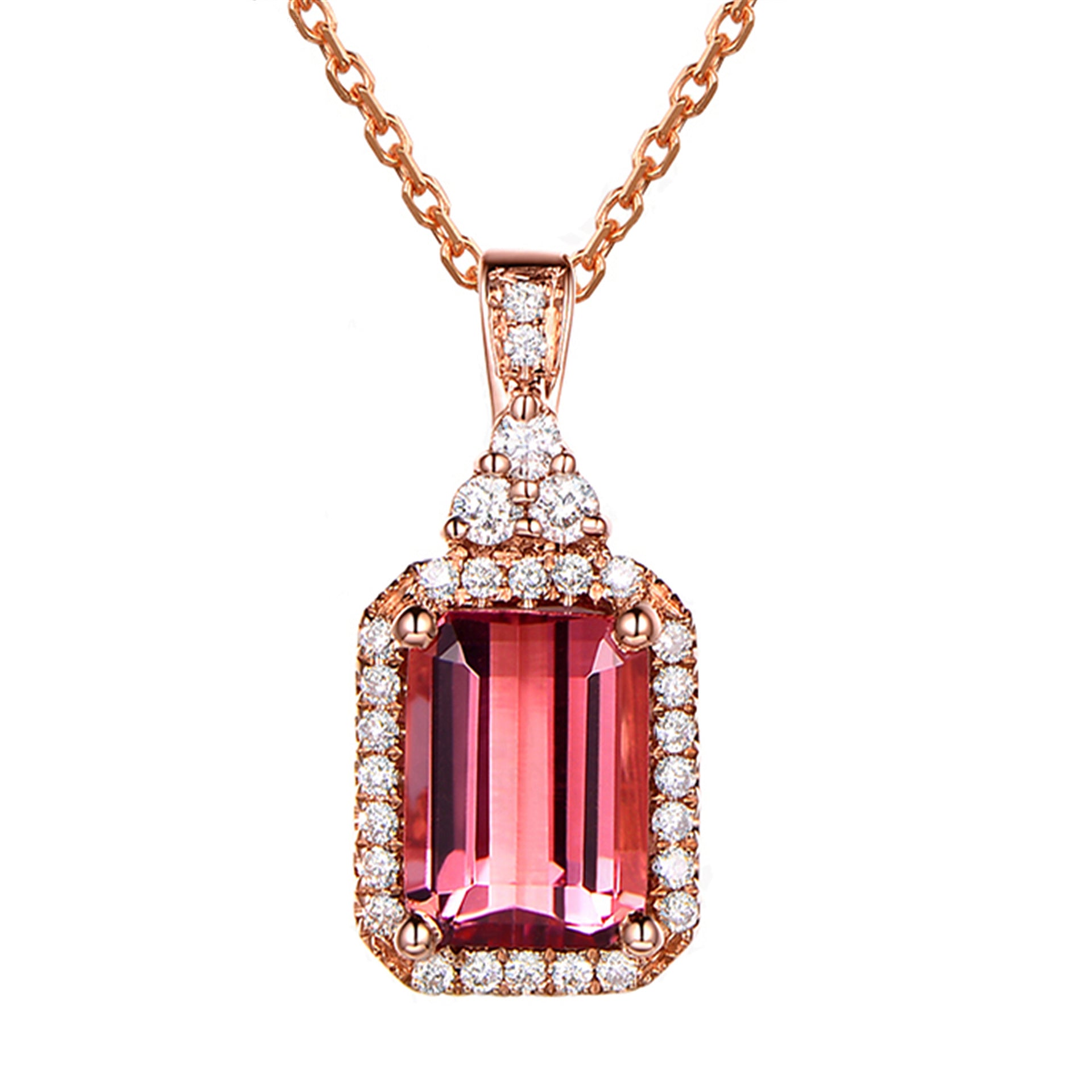Brazilian red tourmaline pendant,  version of bouldering pendant chain