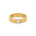 18K texture vertical stripe ring, single piece design, style jewelry