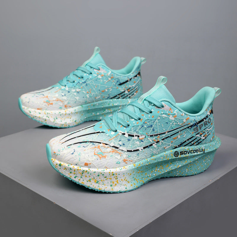 Självlysande Splatter-Print Casual Sneakers